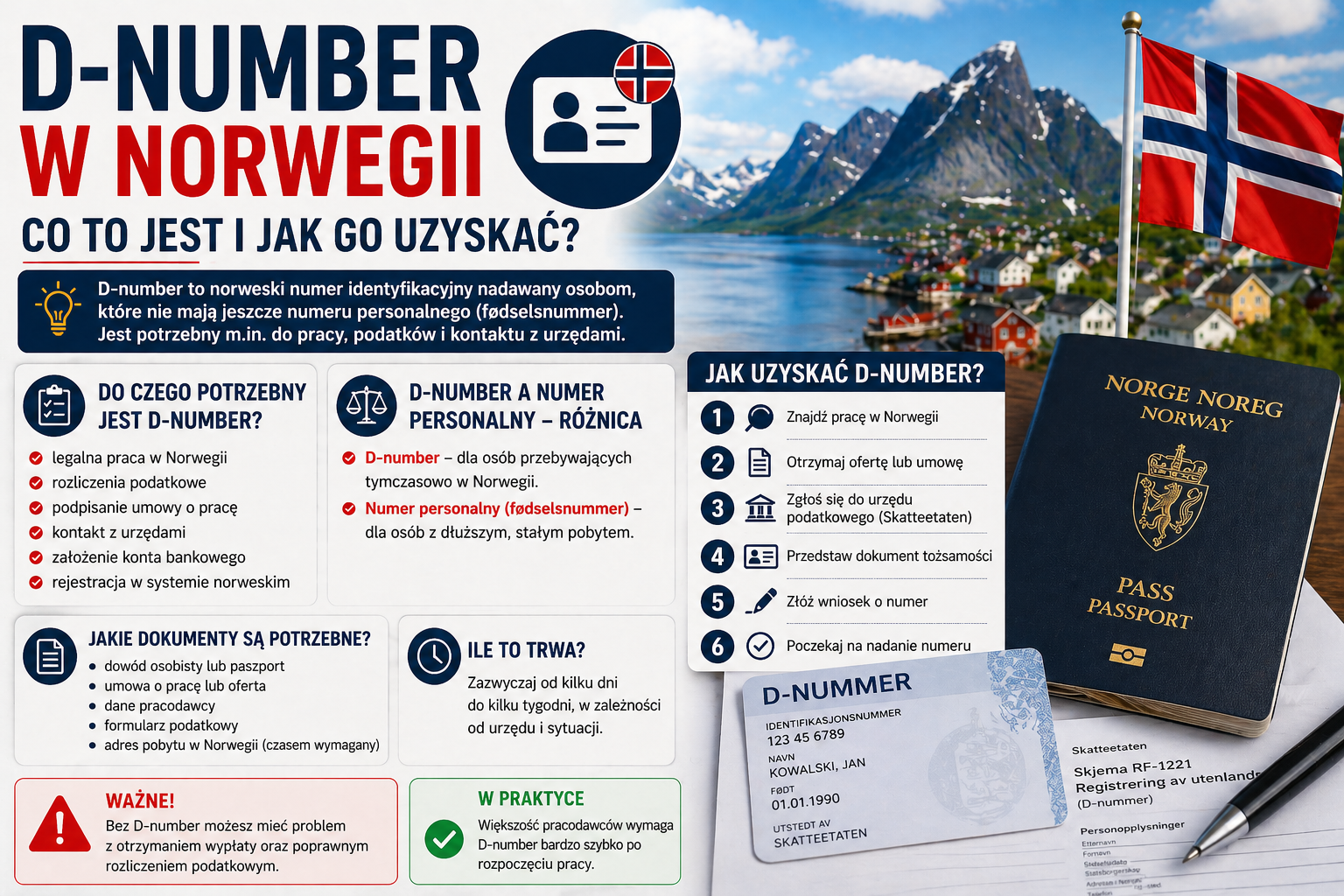 D-number w Norwegii — co to jest i jak go uzyskać?