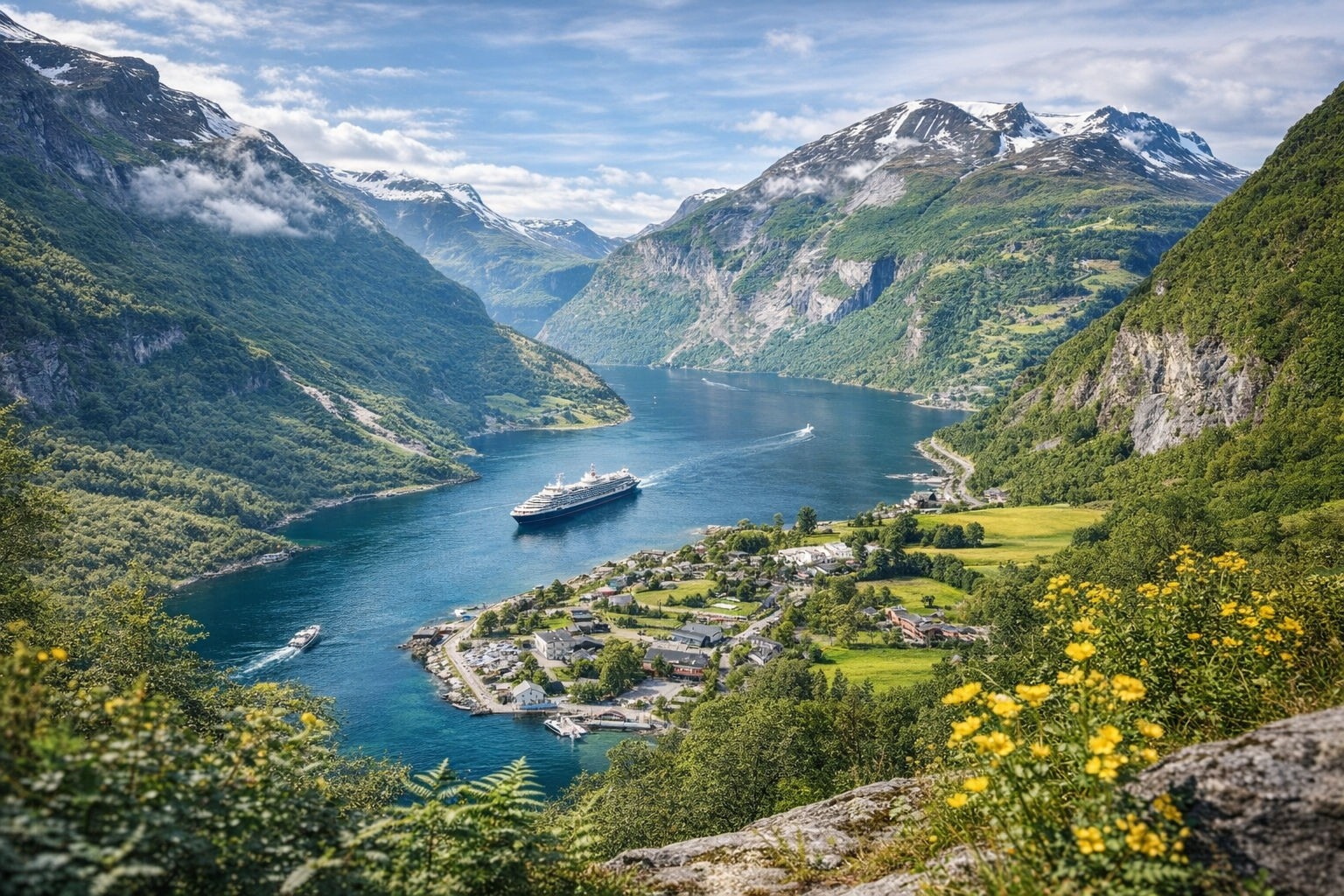 Fiordy Norwegii i malowniczy krajobraz