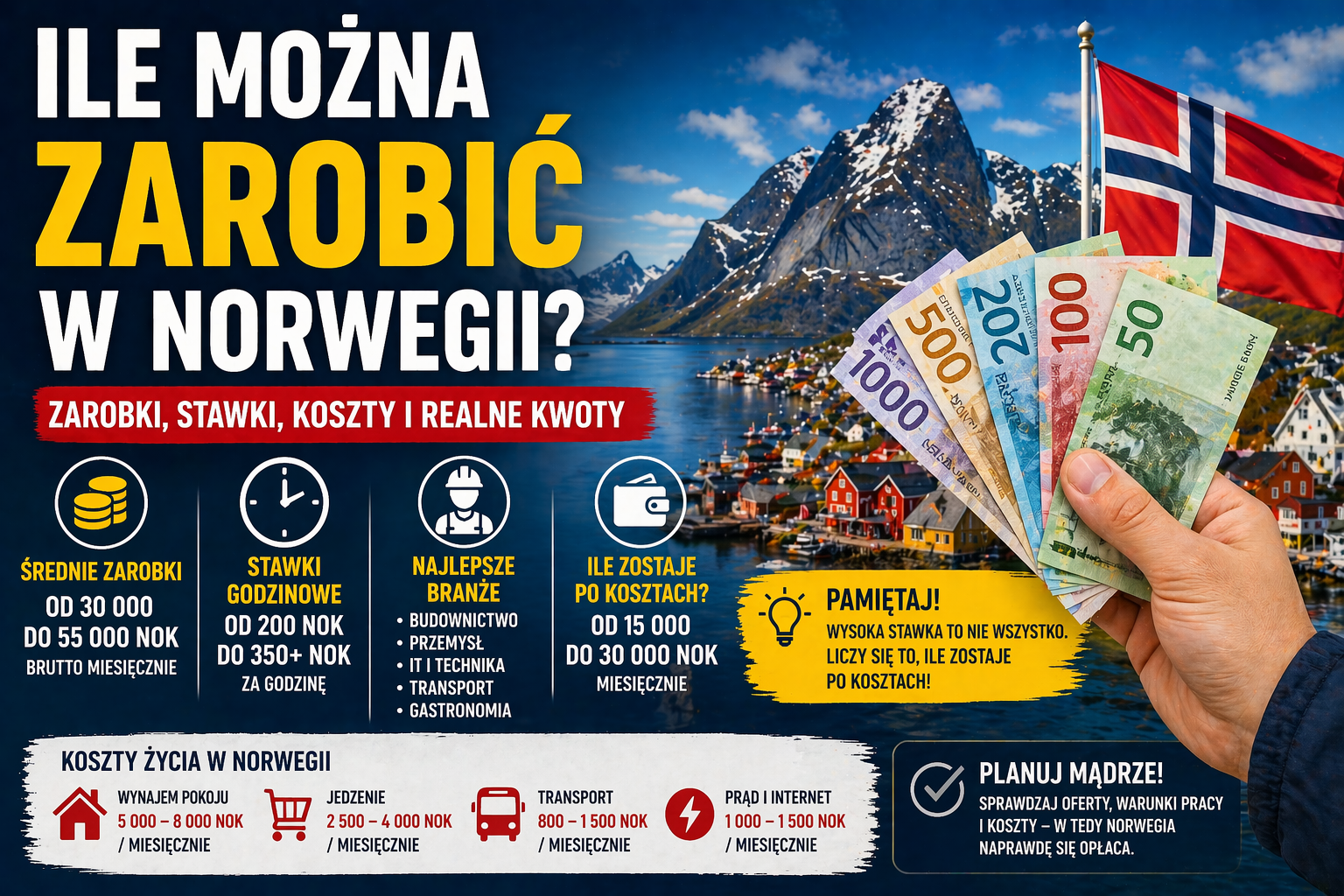 Ile można zarobić w Norwegii?