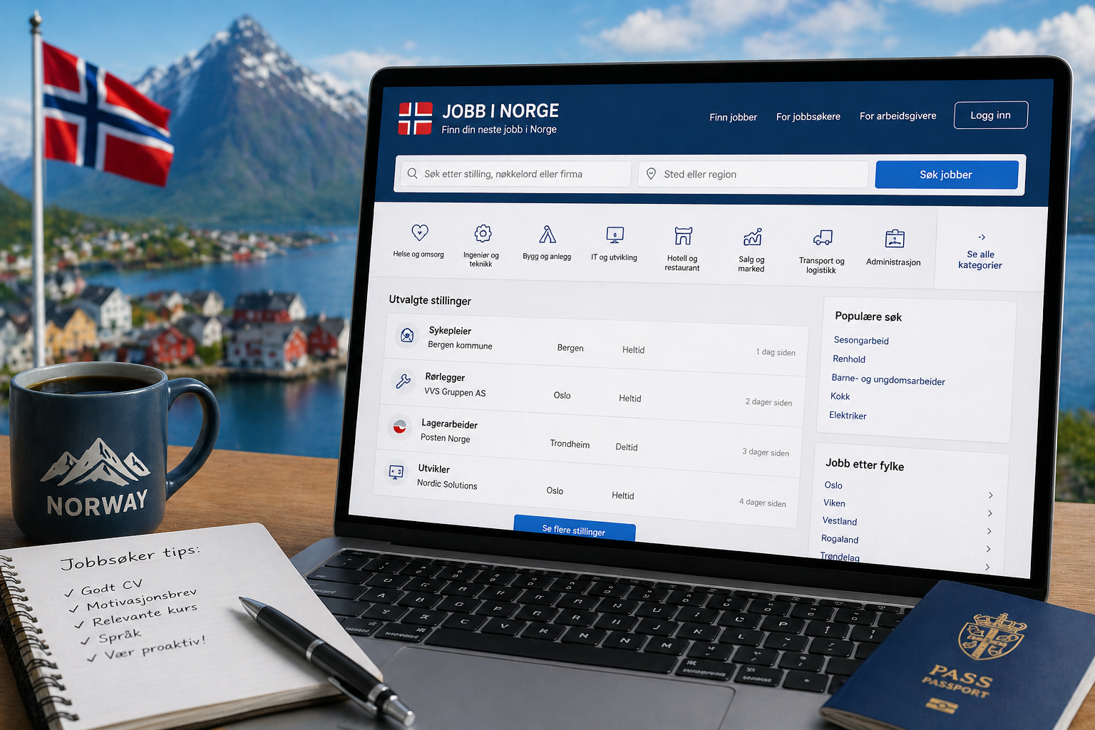 Norweskie portale z ofertami pracy