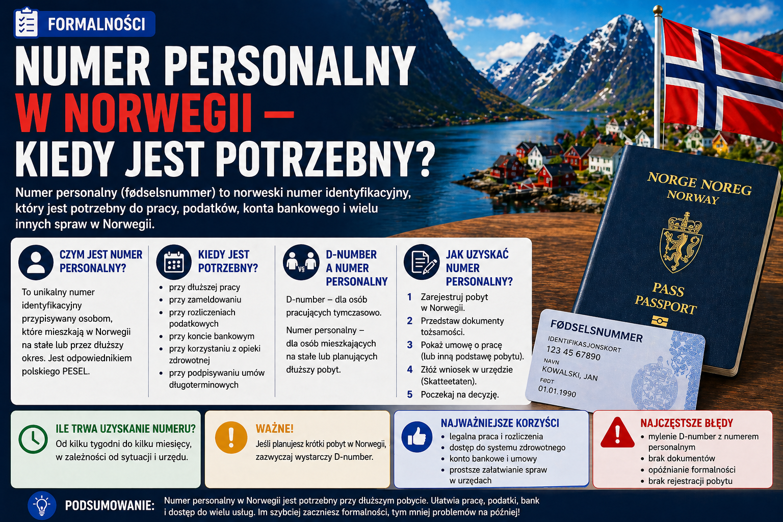 Numer personalny w Norwegii — kiedy jest potrzebny?