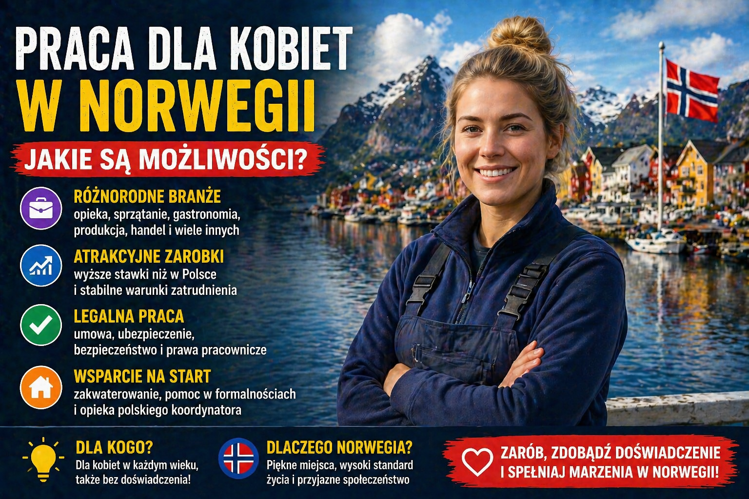 Praca dla kobiet w Norwegii — jakie są możliwości?
