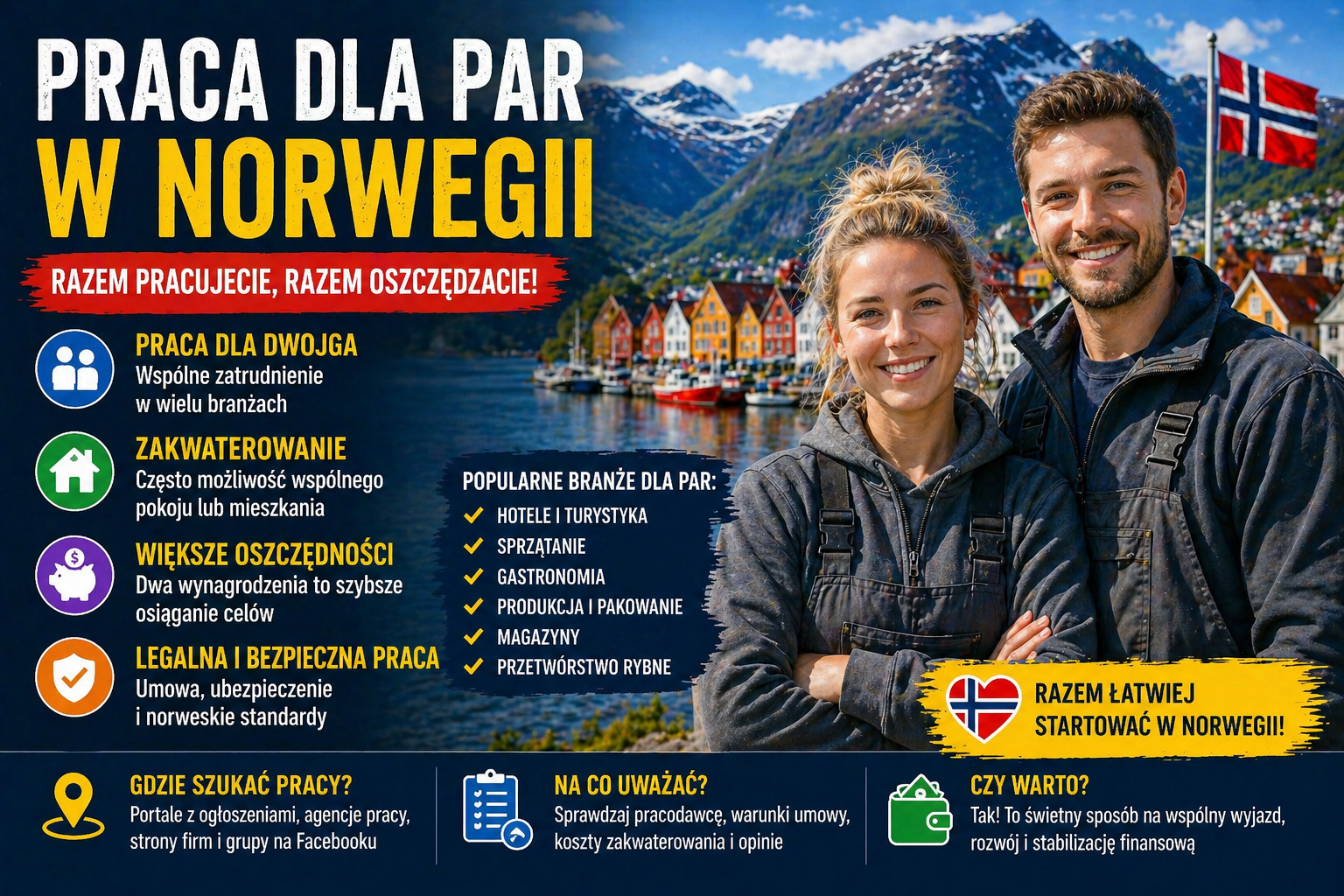 Praca dla par w Norwegii