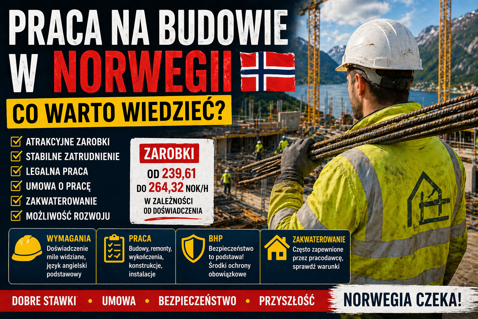 Praca na budowie w Norwegii — co warto wiedzieć?