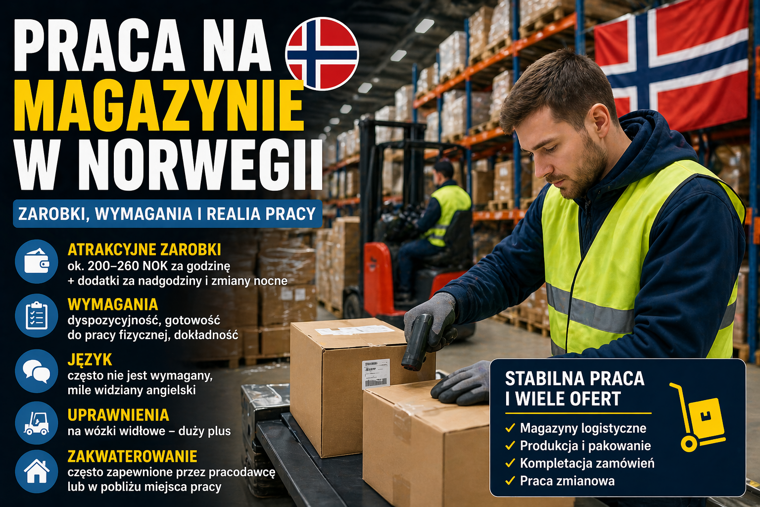 Praca na magazynie w Norwegii