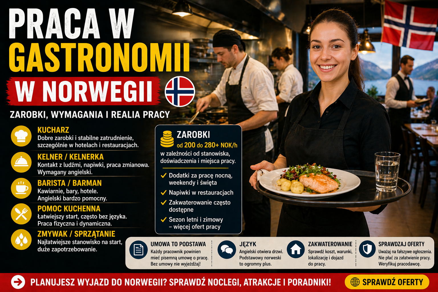 Praca w gastronomii w Norwegii