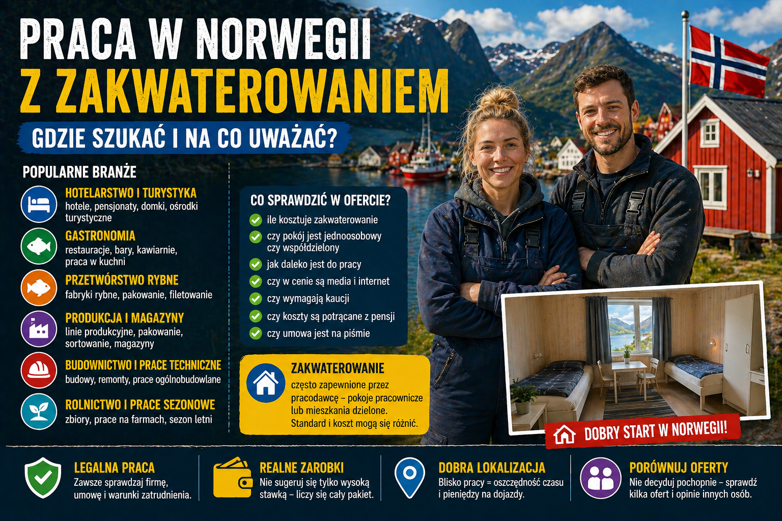 Praca w Norwegii z zakwaterowaniem
